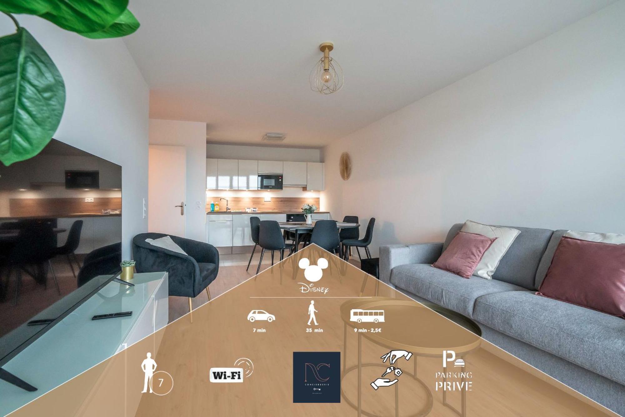 *Disneyland-Paris* 7Pers, Wifi, Netflix, Parking Serris Extérieur photo